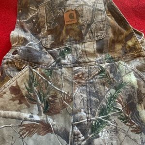 Men’s carhartt thermal camo bib overalls